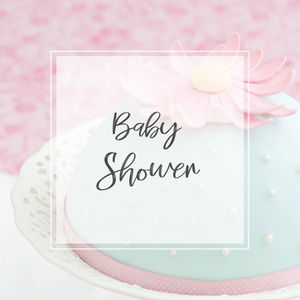Baby Shower cake image with blue and pink cake