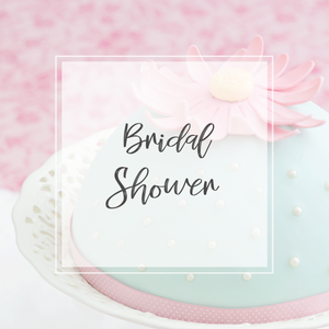 Bridal Shower collection over cake 