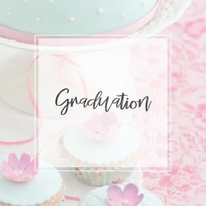 graduation collection and cupcakes with cake