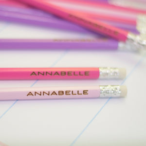 Personalized Pencils for Back to School, Pastel Colours