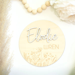 Baby Name Sign, Birth Announcement Sign, Hospital Name Sign