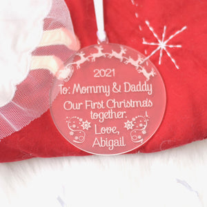New Mom Christmas Gift, Personalized 2021 Christmas Decoration for Mom