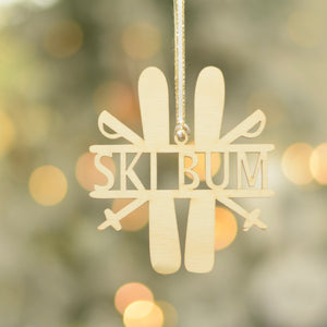 Ski Bum Christmas Tree decoration, gift for him