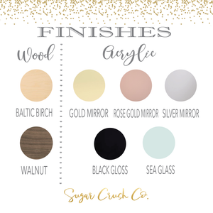 Available Finishes for acyrlic