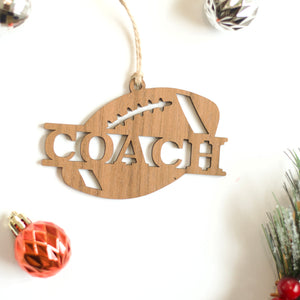 Football Coach Christmas Gift, Christmas Tree Ornament Appreciation Gift for Football Coach