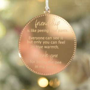 Funny Best Friend Christmas Ornament, Gift Ideas for Best Friend