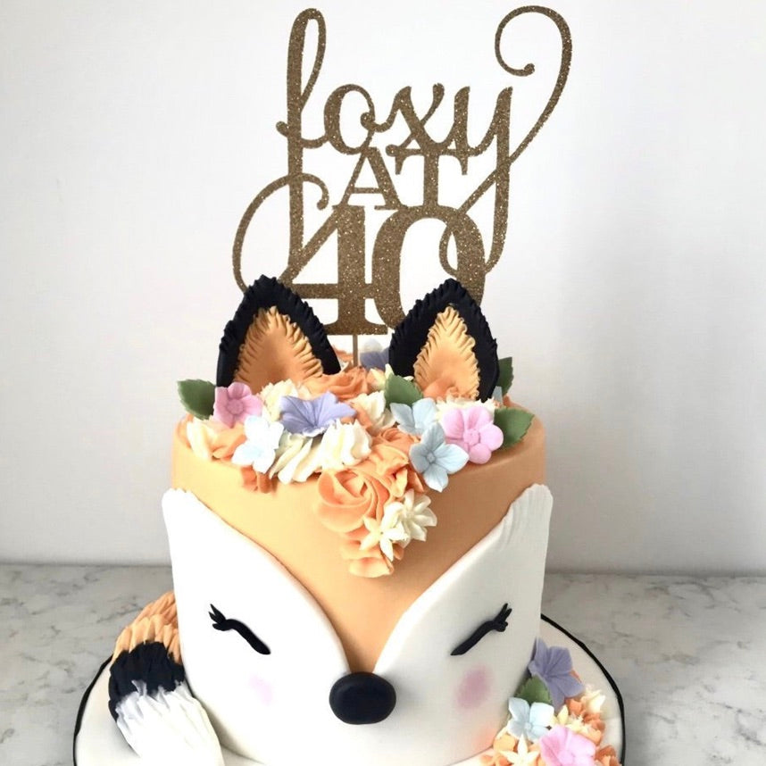 Foxy and 40 Birthday Cake Topper