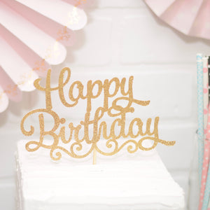 Happy Birthday Cake Topper, Card stock
