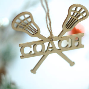 Lacrosse Coach Christmas Gift, Christmas Tree Ornament Appreciation Gift for Lacrosse Coach