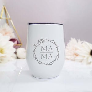 Mama Leopard Print Frame Wine Tumbler, Mother's Day Gift Ideas