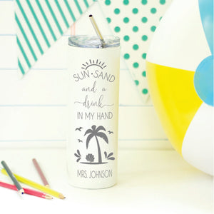 OFF DUTY End of Year Teacher Gifts, Drink Tumbler for Teacher Personalized