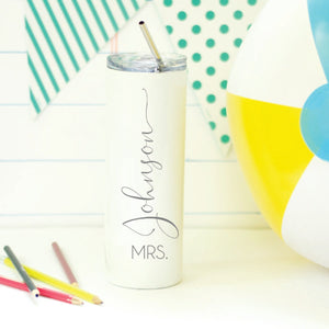 Best Teacher Ever, Personalized Stainless Steel Tumbler for End of Year Appreciation Gifts