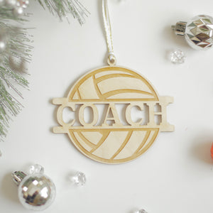 Volleyball Coach Christmas Gift, Christmas Tree Ornament Appreciation Gift for Volleyball Coach
