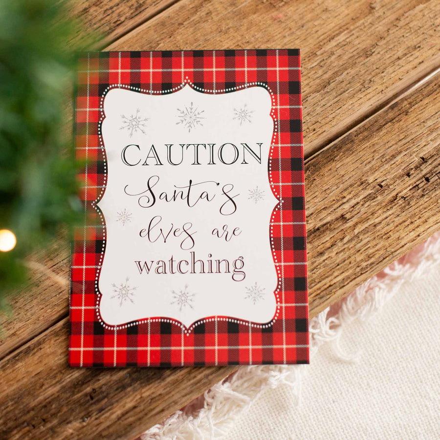Santa is Watching You Sign - Printable Sign for Christmas Eve