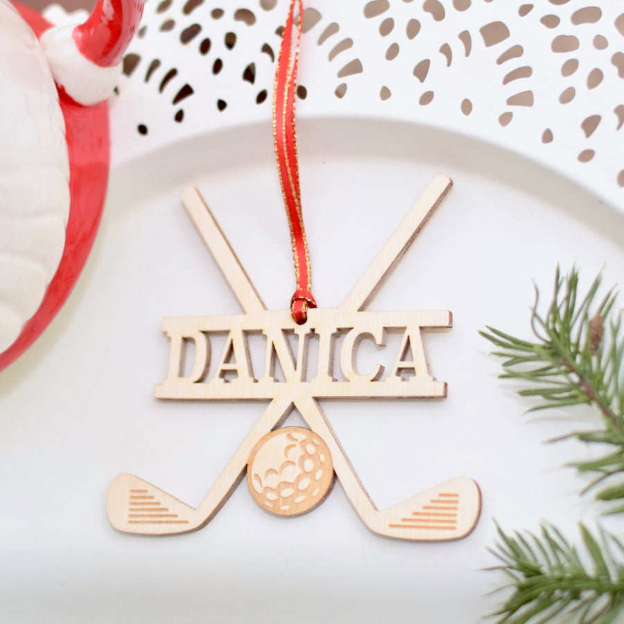 Golf Ornament on plate, Golf gifts for dad