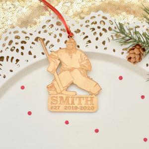 Goalie Christmas Ornament Personalized