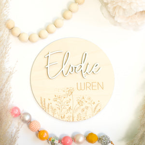 Baby Name Sign, Birth Announcement Sign, Hospital Name Sign