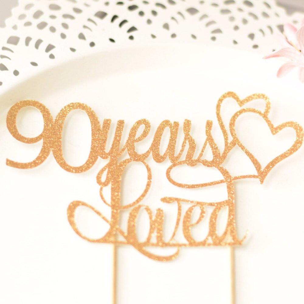 Custom Age YEARS Loved & Blessed - Cake Topper