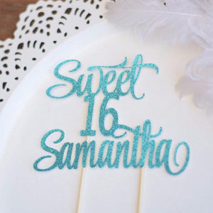 Personalized Sweet 16 Cake Topper Style 2