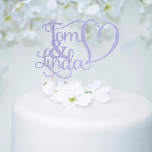 First Names Bride & Groom Wedding Cake Topper