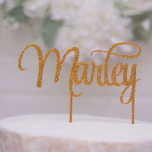 Custom Rose Gold Acrylic Name Cake Topper