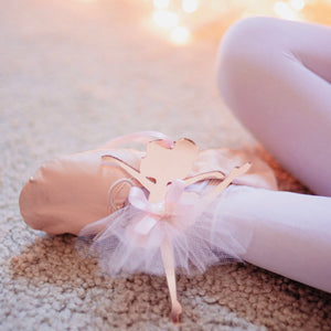 Ballerina Christmas Tree Ornament in Rose Gold and Pink
