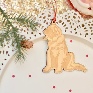 Personalized Leonberger Dog Christmas Ornament