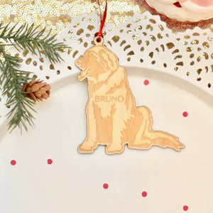 Personalized Leonberger Dog Christmas Ornament