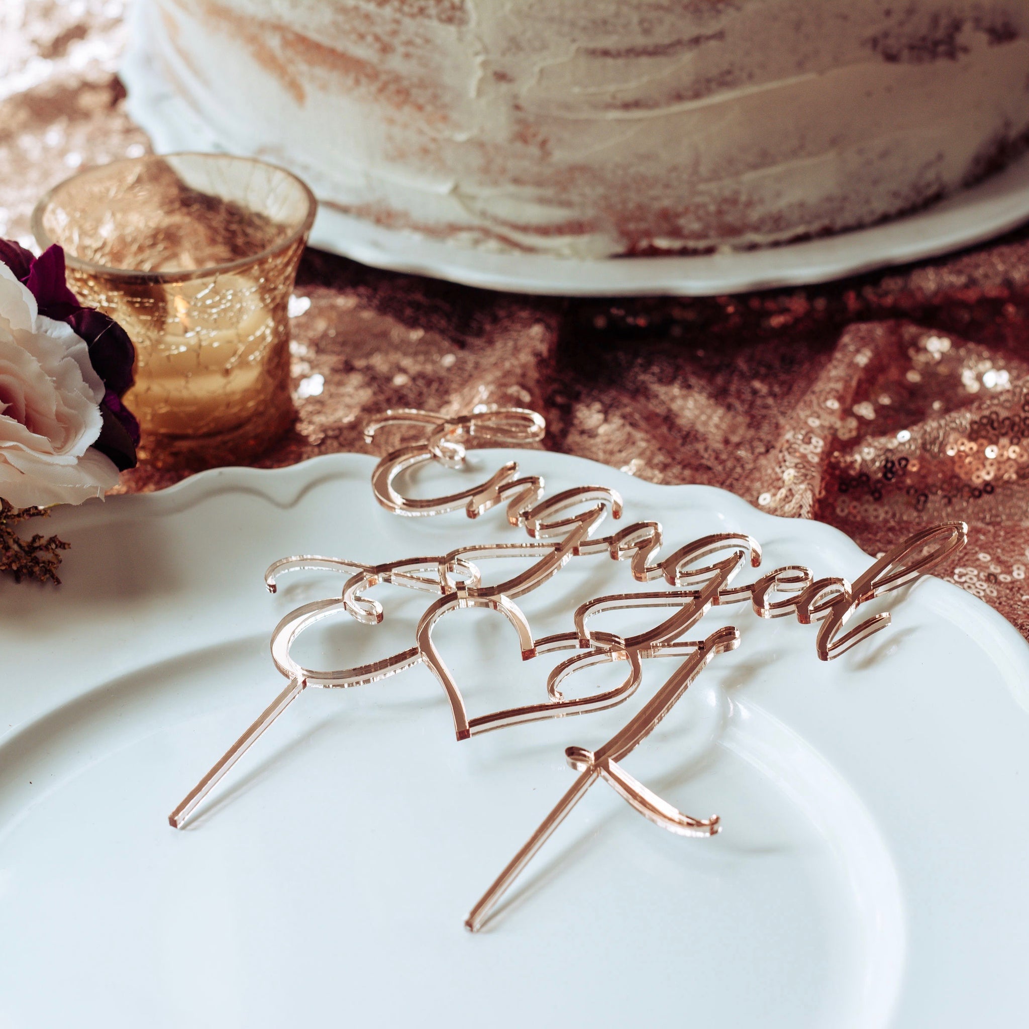 Engaged Acrylic Cake Topper For Engagement Wedding Celebration Decorat –  Party Sharty