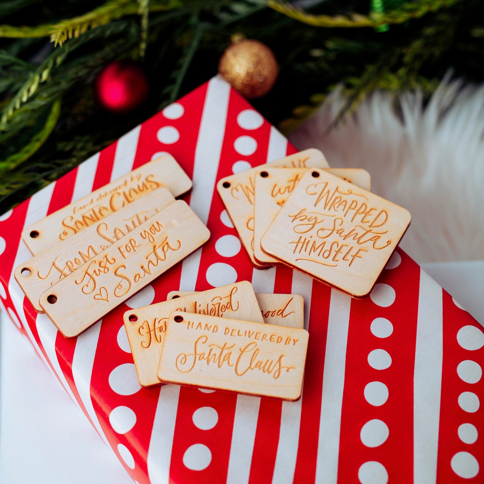 Christmas Gift Tags for Wrapping Presents, Love Santa - Sugar Crush Co.